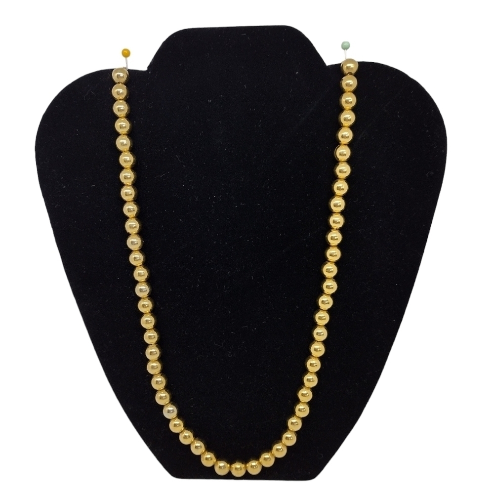 Vintage Napier Gold Tone Beaded Necklace 24"